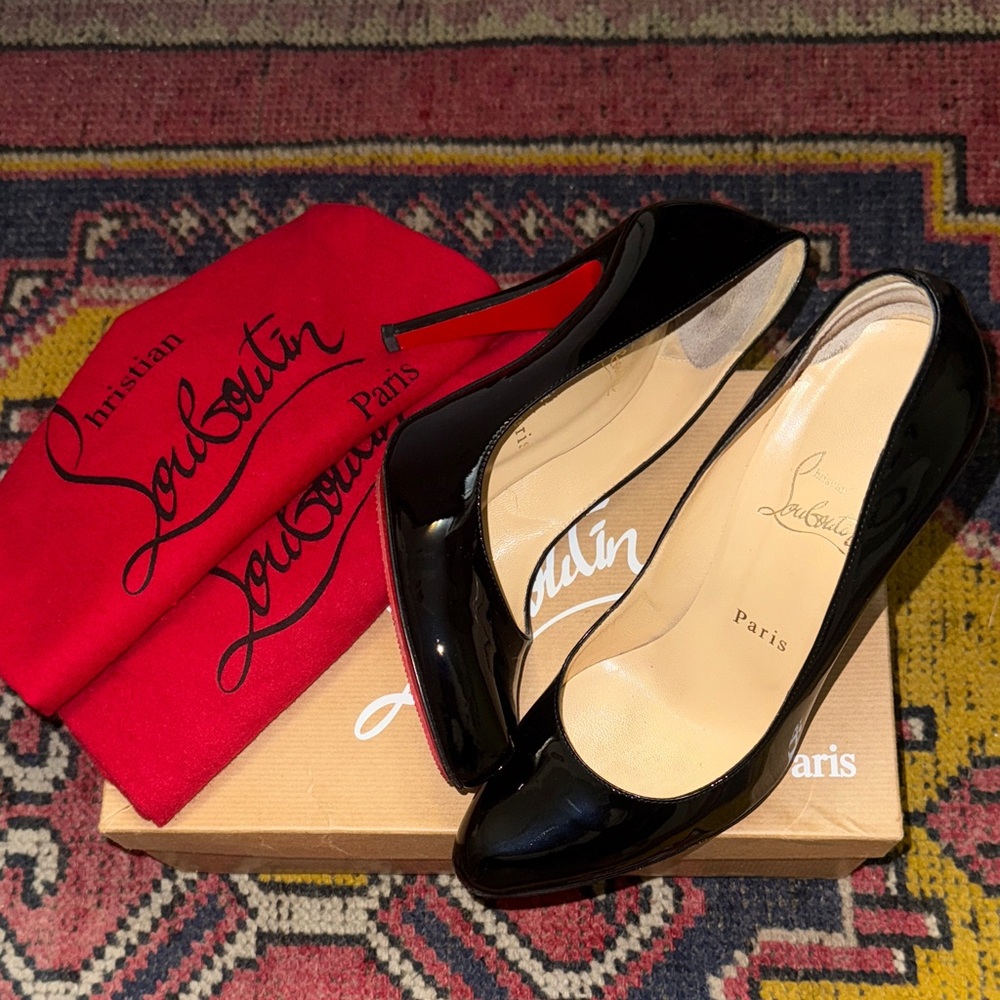 Christian Louboutin  Decollete Black Patent Heels